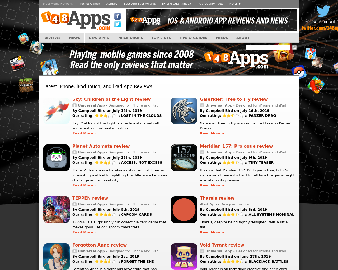 148apps-homepage-screenshot