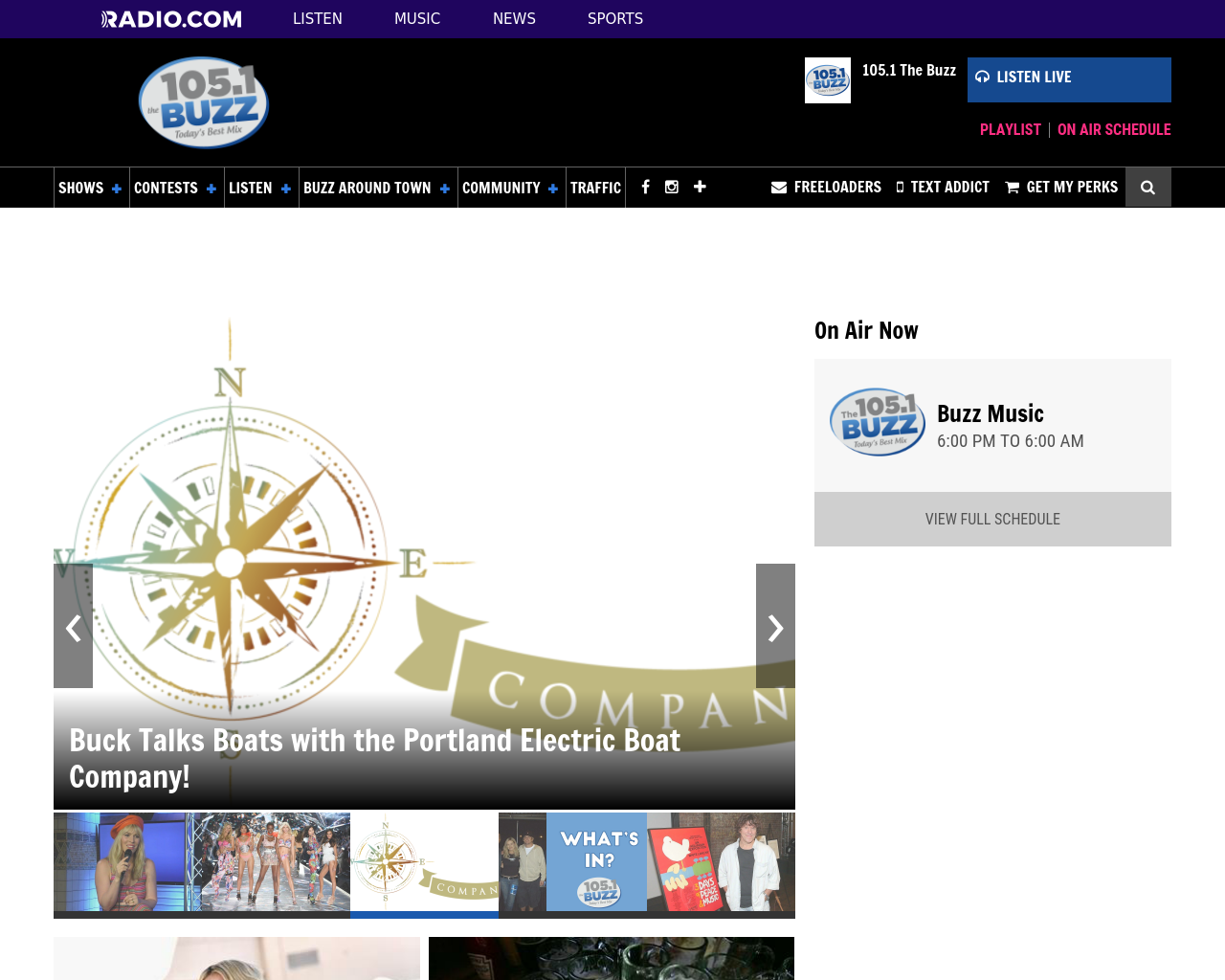 105.1-the-buzz-homepage-screenshot