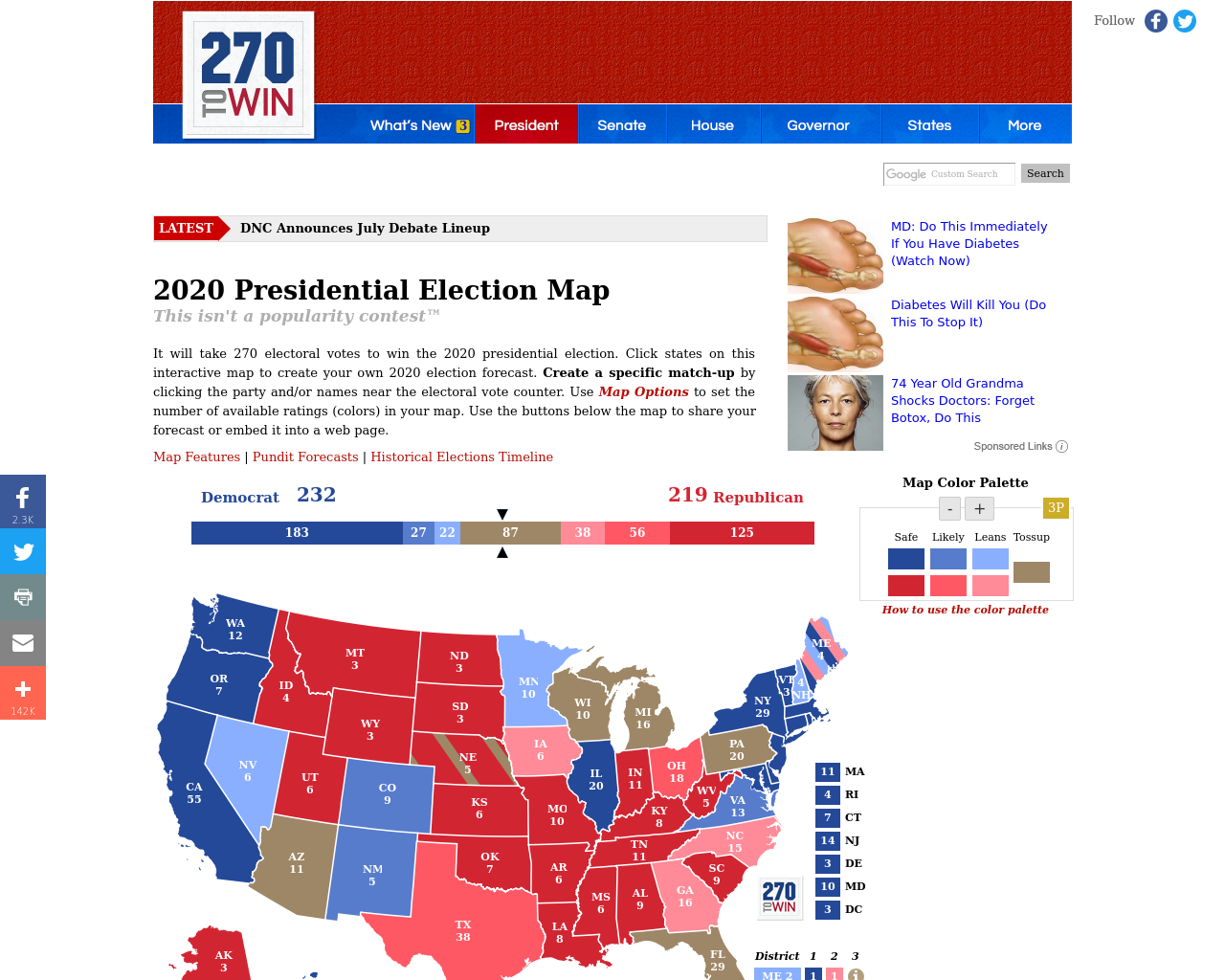 270-to-win-homepage-screenshot