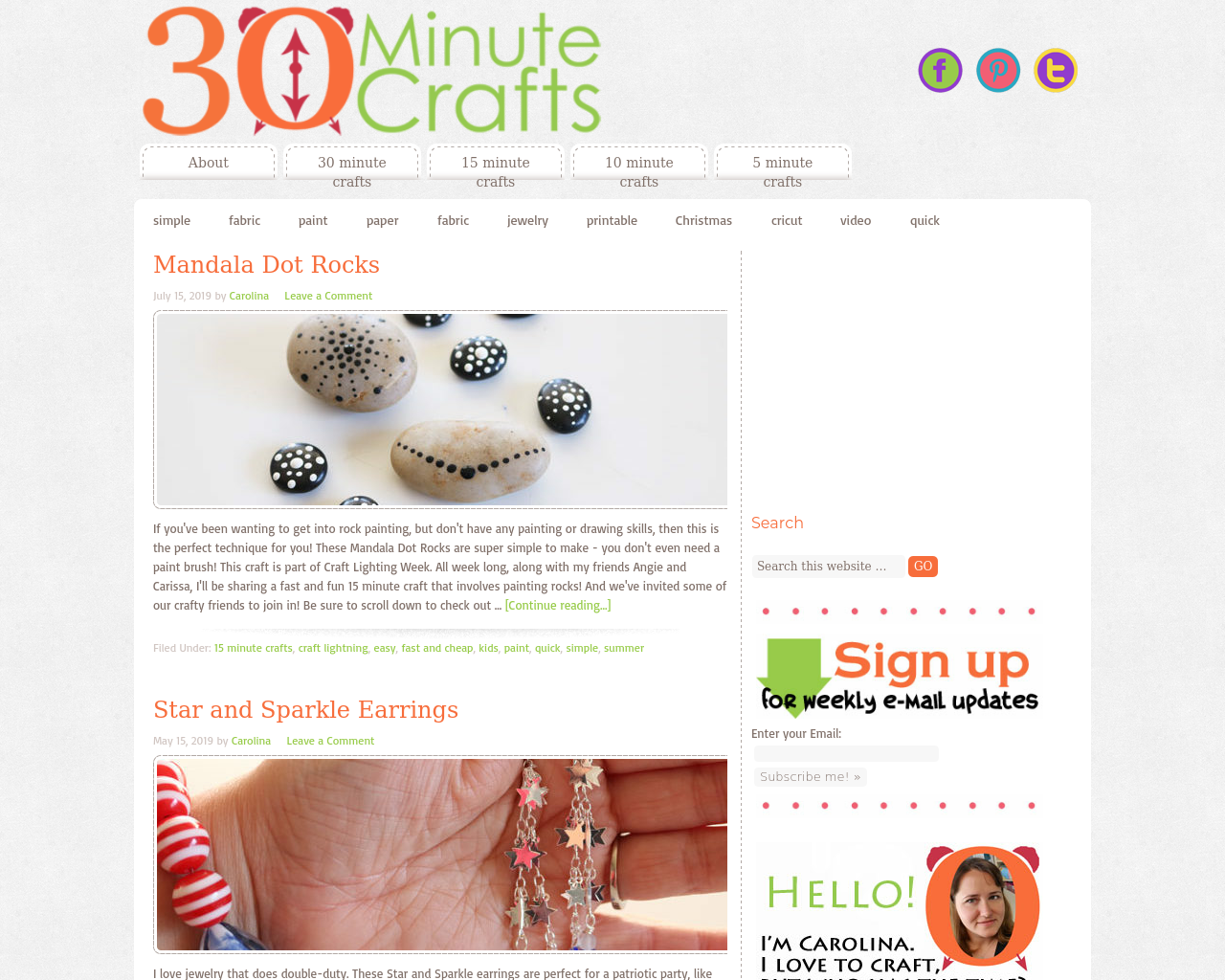 30minutecrafts-homepage-screenshot