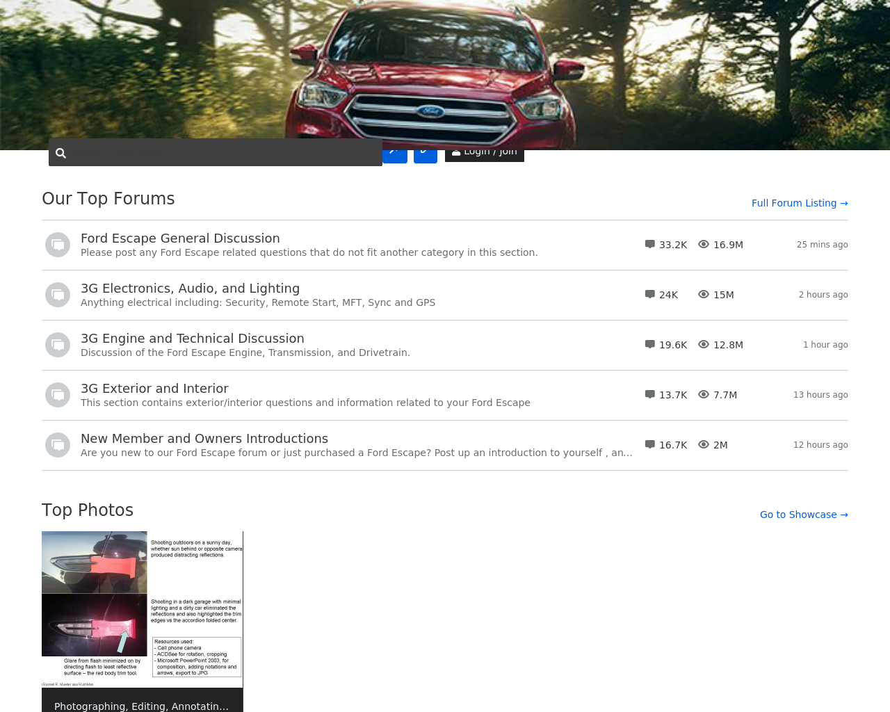 2014-ford-escape-forum-homepage-screenshot