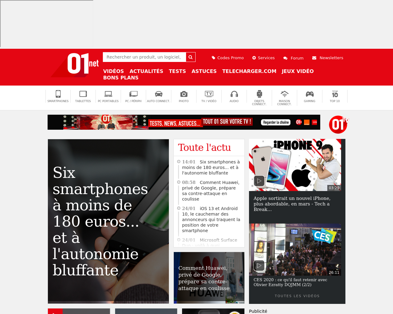 01net-homepage-screenshot