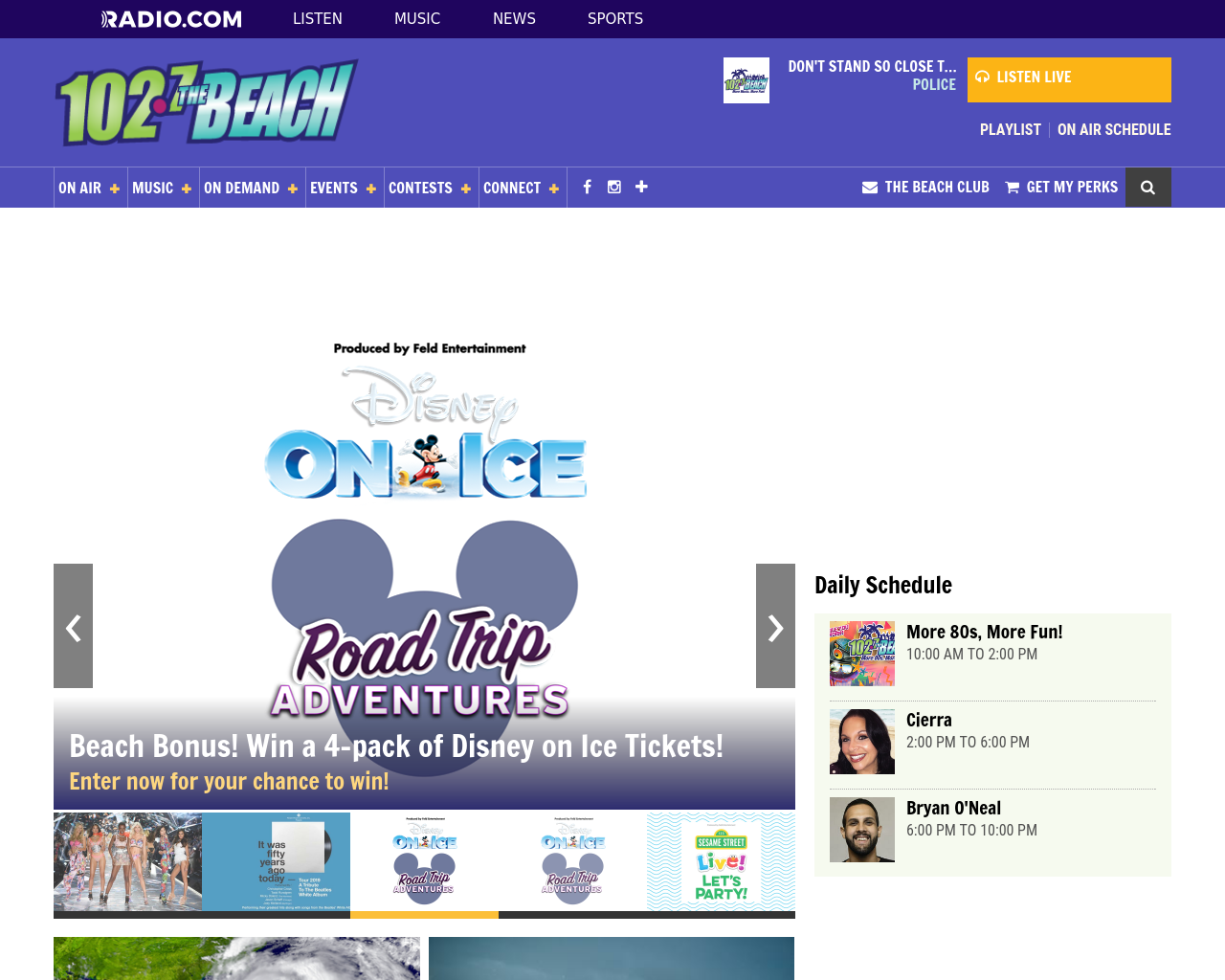 102.7-the-beach-homepage-screenshot