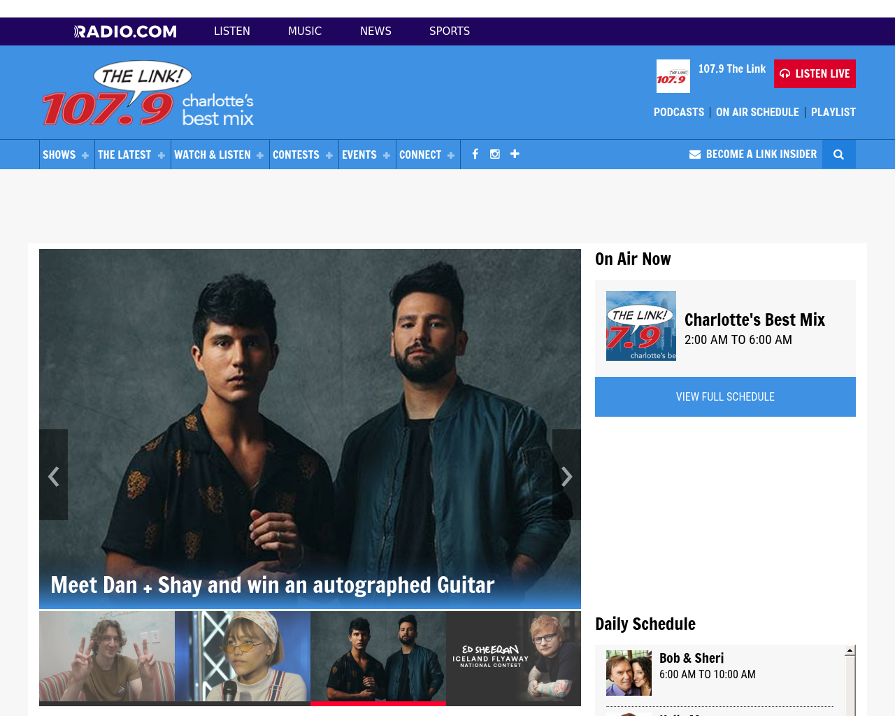 107.9-the-link-homepage-screenshot