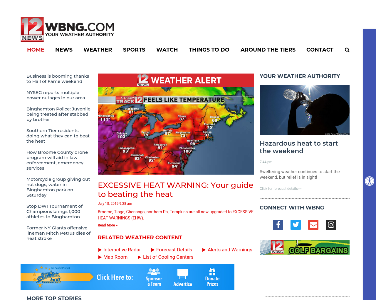 12-wbng-action-news-homepage-screenshot