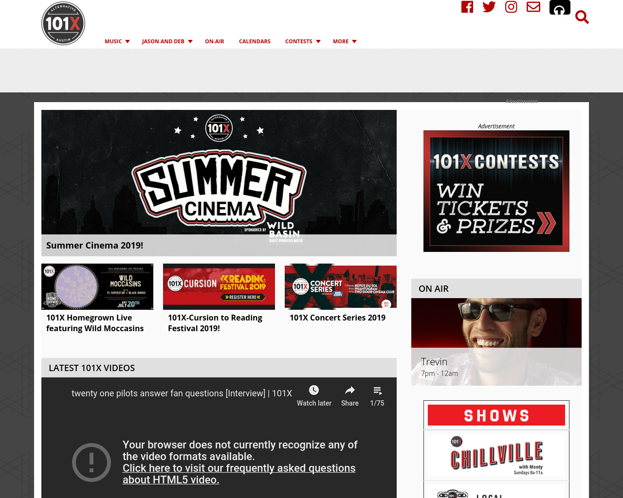 101x-homepage-screenshot